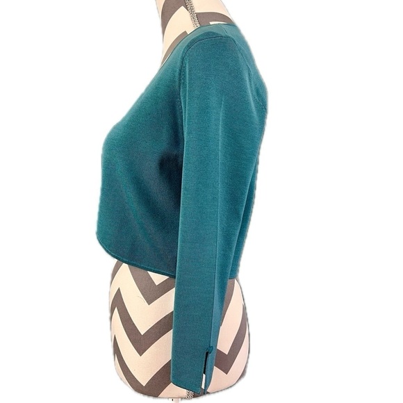 NWT - Ann Taylor Silk Blend Teal Open Cardigan - Size L - Picture 2 of 6